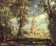 Sailsbury Cathedral From the Bishop-s Garden John Constable